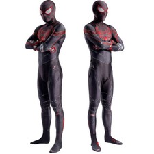 Spider-Man Jumpsuit Miles Morales Bodysuit Cosplay Costume Halloween Adult/Kids