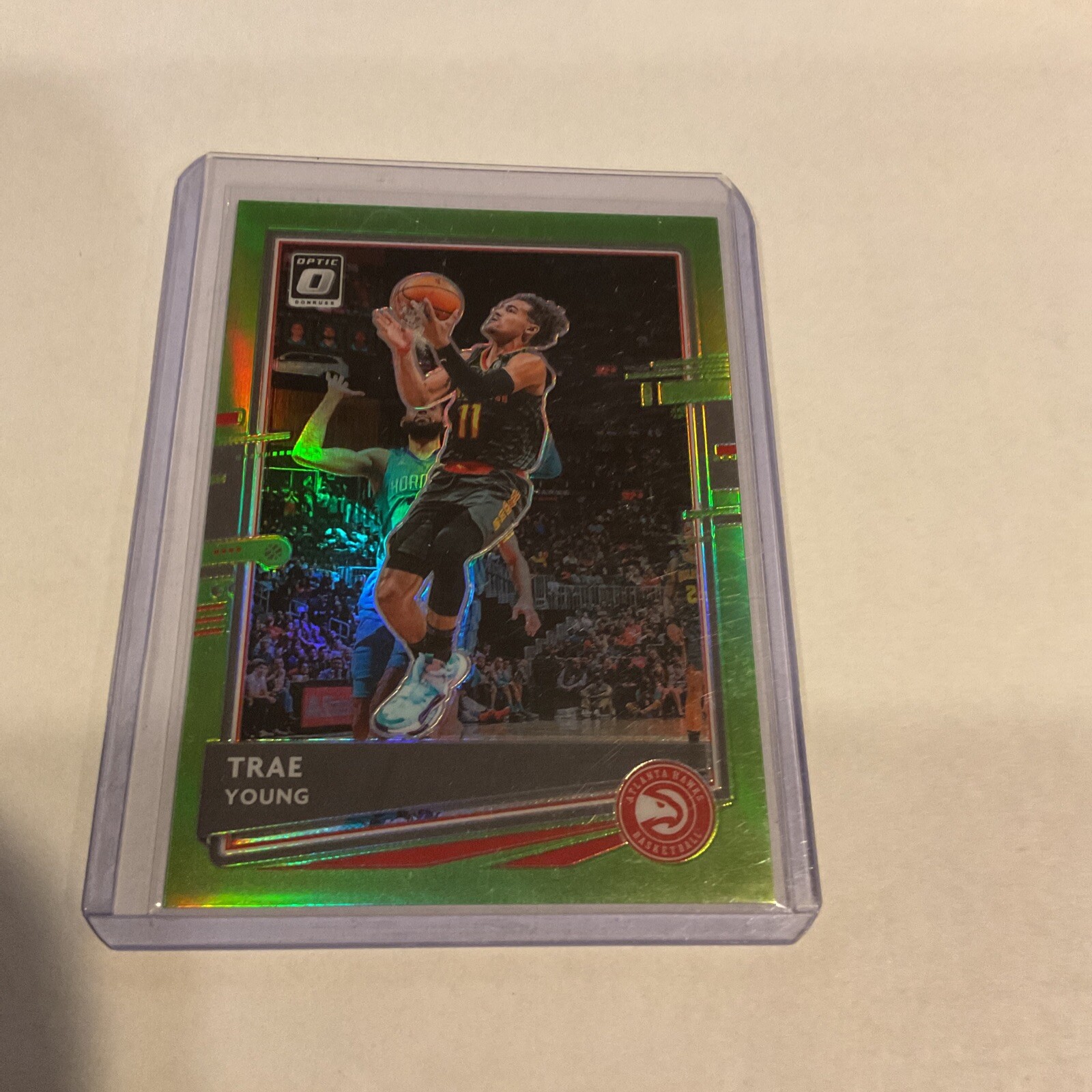 2020-21 Donruss Optic Trae Young Green Prizm #’d/149 #2 Hawks