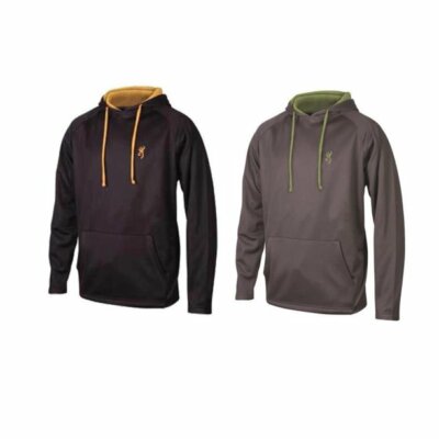 Browning Men's Performance Hoodie Gray Buckmark Hooded