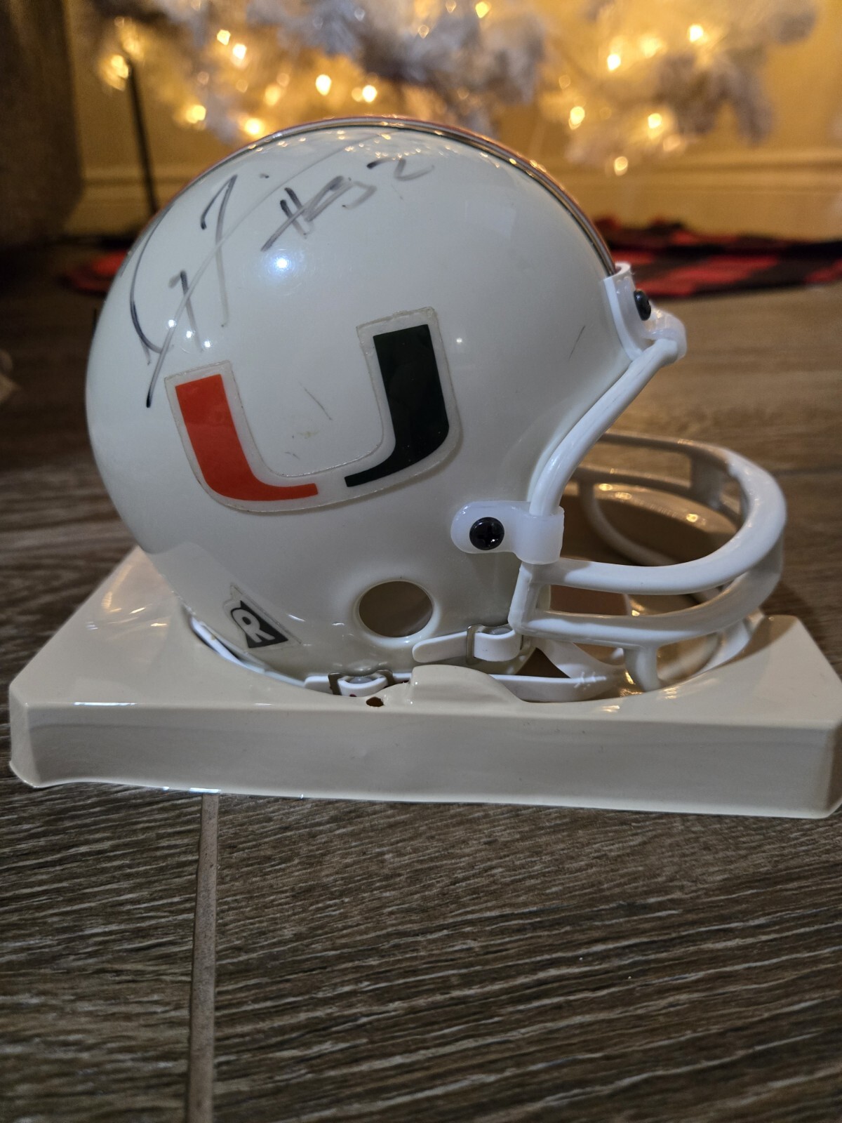 Ray Lewis Autographed Signed Miami Hurricanes MINI Helmet - 