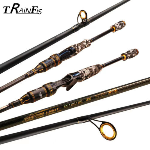 TRAINFIS Spinning Rod 6-20lb 6ft Graphite Casting Fishing Rod M/MH Solid Tips - Picture 1 of 9