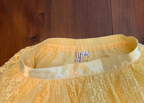 Janie and Jack Girls Size 10 / Juno Valentine Floral Lace Skirt / Yellow - Picture 3 of 4