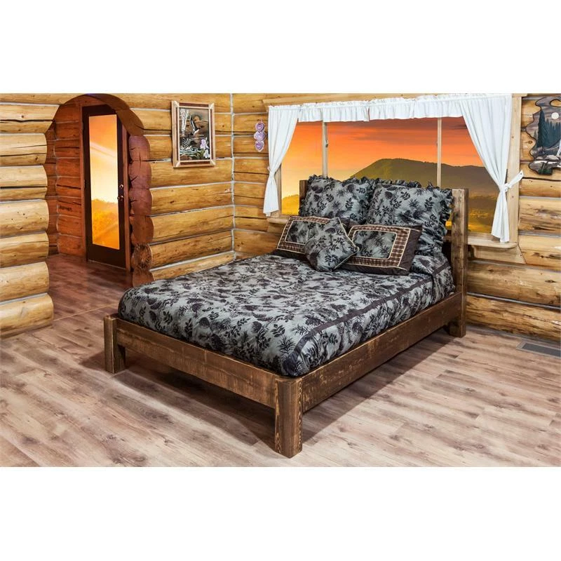 Montana Woodworks Homestead Madera Maciza California King Plataforma Cama en Marrón Foto 2 de 4