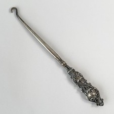 Antique Edwardian Adie & Lovekin Ltd Art Nouvea Sterling Silver Button Hook 1905