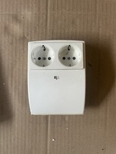 1 Steckdosen- Geräteträger Tehalit 2-fach  weiß für Fußleistenkanal