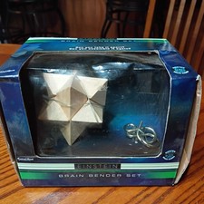 Lot Of 2 Einstein Brain Benders Mind Teaser Wood Puzzle metal puzzle Excalibur 