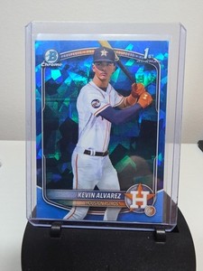 KEVIN ALVAREZ 2025 BOWMAN CHROME 1ST SAPPHIRE REFRACTOR ASTROS G Q3967
