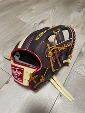 Rawlings Soft Baseball Glove Black/Cream Yomiuri Giants Gatewaki Used