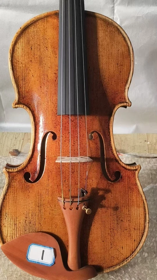 Master 4/4 violin Stradi model 1pc European flamed maple back spruce top N1 - Image 2 of 4