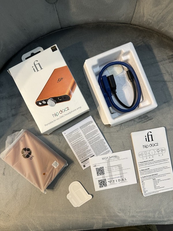 iFi Audio hip-dac2 (Orange) Portable USB DAC & headphone amplifier NEW Open Box