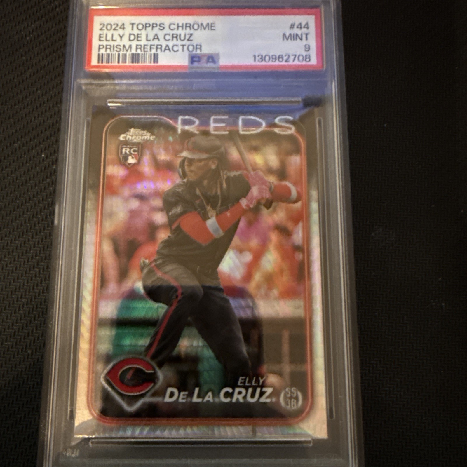 2024 Topps Chrome - Elly De La Cruz #44 Prism Refractor (RC) Reds PSA 9