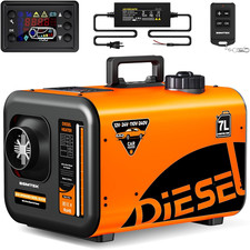 8KW Diesel Heater, 12V/24V/110V/240V 7L All-In-One Diesel Air Heater with Remote
