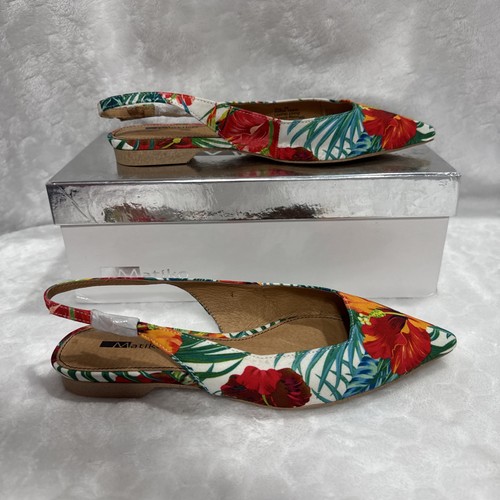 Scarpe basse a punta Matiko stampa hawaiana slingback US 5,5-6 (EU 36) - Foto 9 di 11