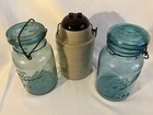 A Rare Weir 1892 Stoneware Jar and 2 Ball Jars 1906 Idea &  Ball 1940 — photo 1