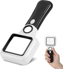 MoKo Magnifying Glass with Light, 45X 10X Handheld Magnifying Glass with 4 Brigh