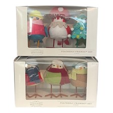 Featherly Friends 2x Set of 3 6 Birds Wondershop Target 2024 Christmas Bright