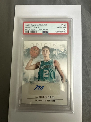 2020-21 Panini Origins Lamelo Ball Rookie RC Auto Hornets -- PSA 10