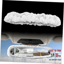 Car Rearview Mirror Cover - Plush Elasticity - Rear View Decorative - Auto Red
