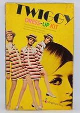 VTG 1967 Colorforms TWIGGY Dress Up Kit with Duplicates. RARE