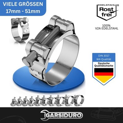 5er Set Gelenkbolzenschelle Edelstahl | Schlauchschellen | Spannbackenschellen