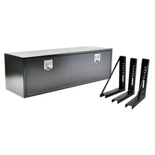 Steel 60"X18"X18" Underbody Truck Trailer Tool Box +3pc 18"X18" Mounting Bracket