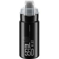 Elite Jet Plus Trinkflasche Fahrradflasche Schwarz 550 Ml