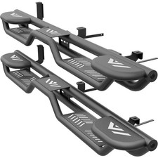 Three Raised Steps Double Cab Running Boards Compatible for 1999-2006 Chevy