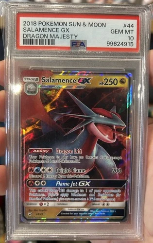 SALAMENCE GX #44 PSA 10 • 2018 POKEMON SUN & MOON DRAGON MAJESTY