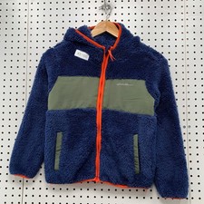 Eddie Bauer Sherpa Jacket Kids Small 7/8 Fleece Deep Pile Hooded Outdoor