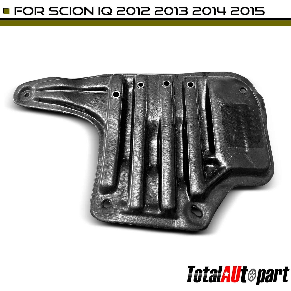 Black Plastic Engine Splash Shield for Scion iQ 2012-2015 Rear