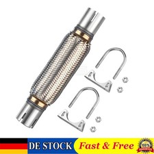 Universal Flexrohr Flexstück Hosenrohr Auspuff Rohr 45x200 / 310MM + 2 Schellen