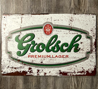 Grolsch Premium Lager Beer 8 x 12 Vintage Novelty Metal Sign New!