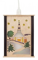 Elektrische Fensterlaterne Seiffener Kirche Bxhxt 210X270X80Mm Neu Holzlaterne