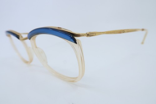 Vintage 50s gold filled and acetate eyeglasses frames AMOR made in France KILLER - Picture 3 of 9