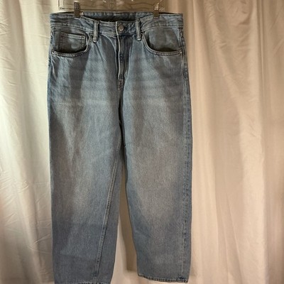 H&M Loose Ample Jeans Men s 34x30 Light Wash Straight Leg 100% Cotton Denim