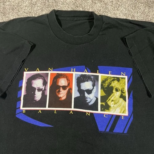 Vintage 1990s Van Halen Balance Tour Tee Size L Single Stitc 1990s vintage concert t-shirt, vintage, single stitch, B+ condition