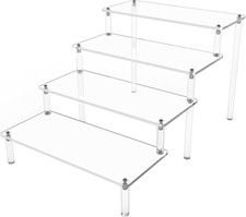 Acrylic Risers for Display 1 Pack 4 Tier Acrylic Display Risers Perfume Stand, C