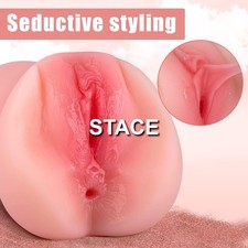 Realistic Dual Channel Male Stroker TPE Flesh High Quality Discreet Packaging
