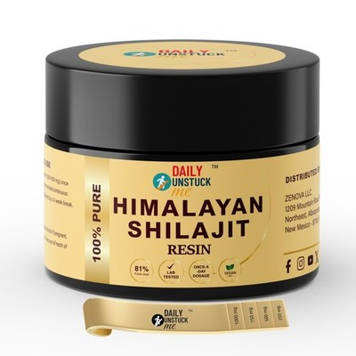 Daily Unstuck Me Himalayan Shilajit Resin   80 Fulvic Acid, 85+ Minerals   Pu...