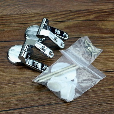Plated Silver Toilet Seat Hinge Made of Zinc Alloy for Easy Toilet Seat Repair
