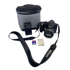 Nikon Coolpix P510 Bundle Lot Camera Charger Battery Strap Sandisk Card and Case
