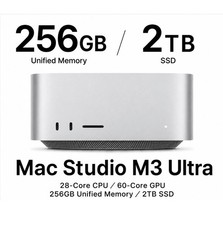 Apple Mac Studio M3 Ultra 28-Core CPU 60-Core GPU 256GB RAM 2TB SSD