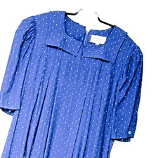 VTG Maxi Dress Belle France Sailor Collar Purple Cottagecore Prairie Womens 8