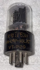 Raytheon JAN CRP 6SL7GT VT-229 Vacuum Tube TV7 Tested Strong