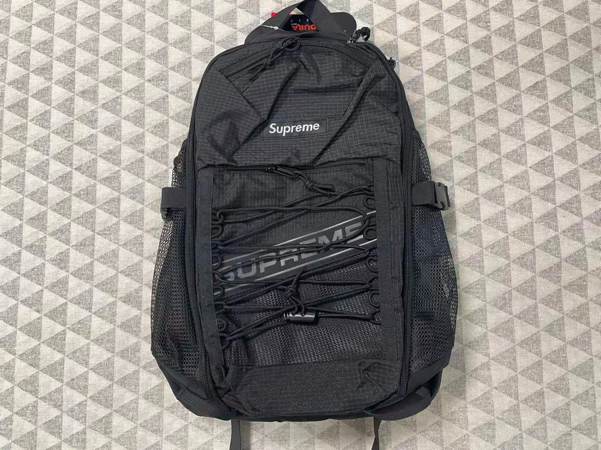 バッグ supreme back pack black 17ss Supreme Backpack Black!!SS17!!100% Authentic!!Totally Dead Stock