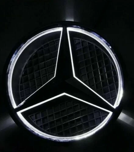 Sport Black Car Led Grill Emblem Logo Lights For Mercedes Benz GLC GLS GLE White Foto 3 de 4