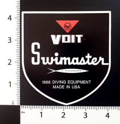 Swimaster VOIT 1966 Dive Diving Decal Sticker repro 6mil UV vinyl 4'' die cut 