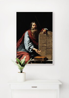 Claude Vignon: Moses mit den Gesetzestafeln. Giclée Museum Luxusdruck