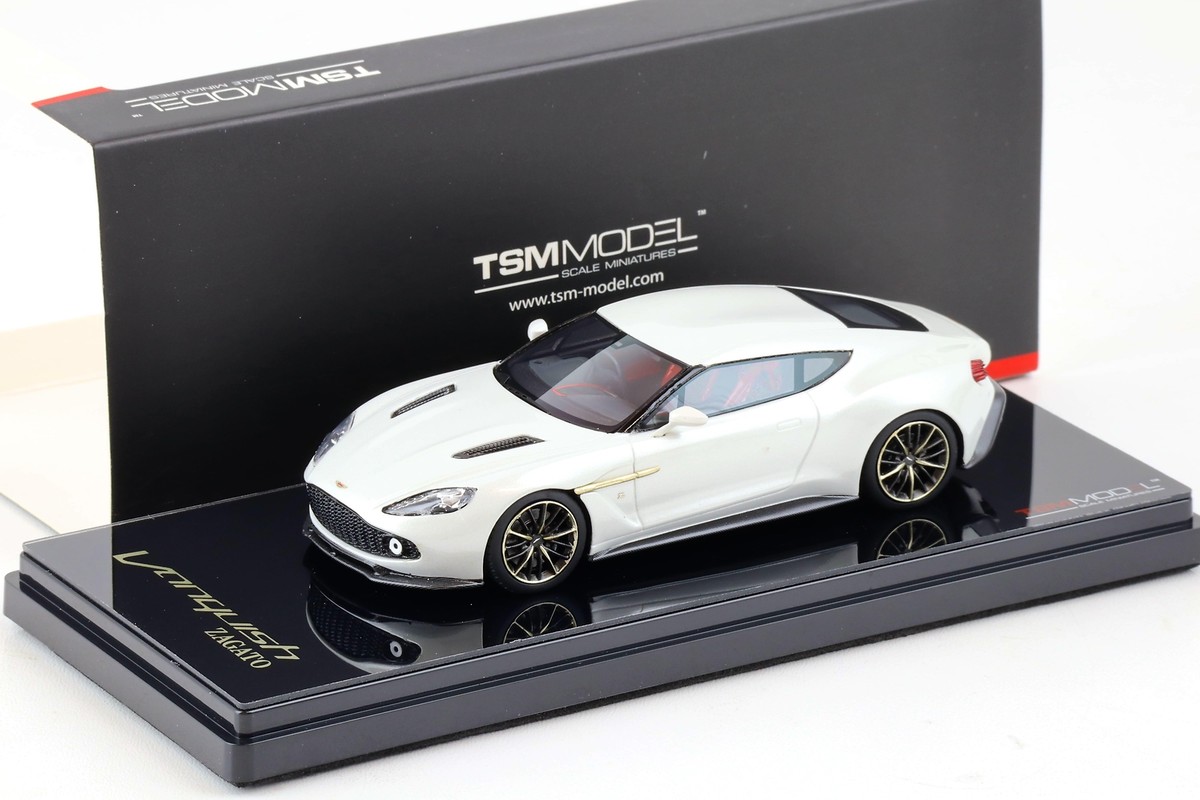 1:43 TSM Model Aston Martin Vanquish Zagato Coupe Escaping White 