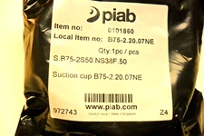 Piab Suction cup B75-2.20.07NE  - 0101860 - Factory Sealed Bag